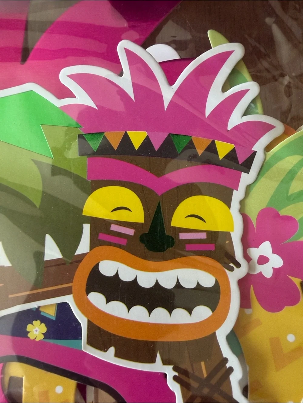 Hobby Lobby Tropical Party Photo Props - Pink, Green, Yellow